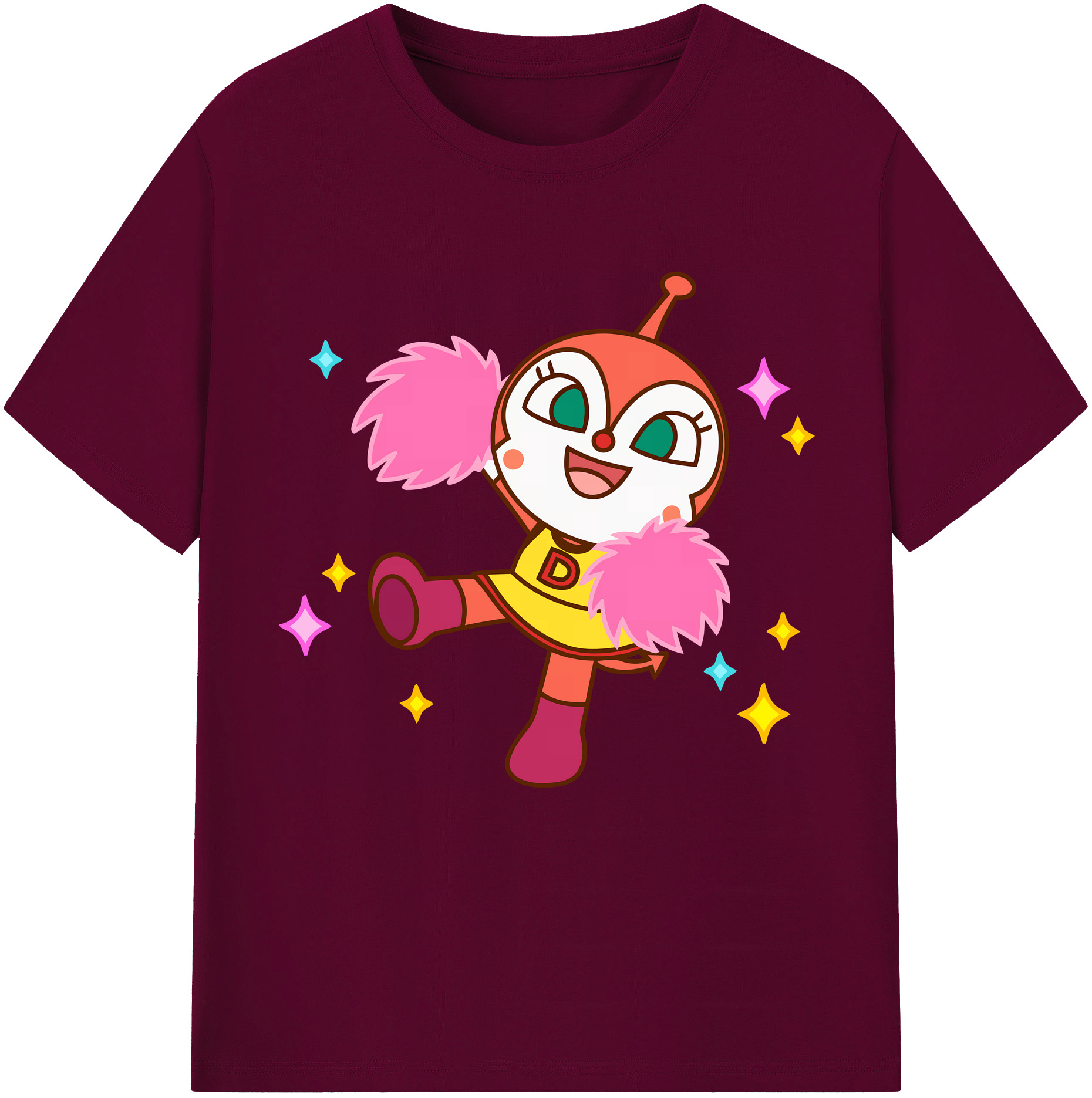 （画像用） アンパンマン Anpanman レディースカジュアルプリントTシャツ（綿100％）